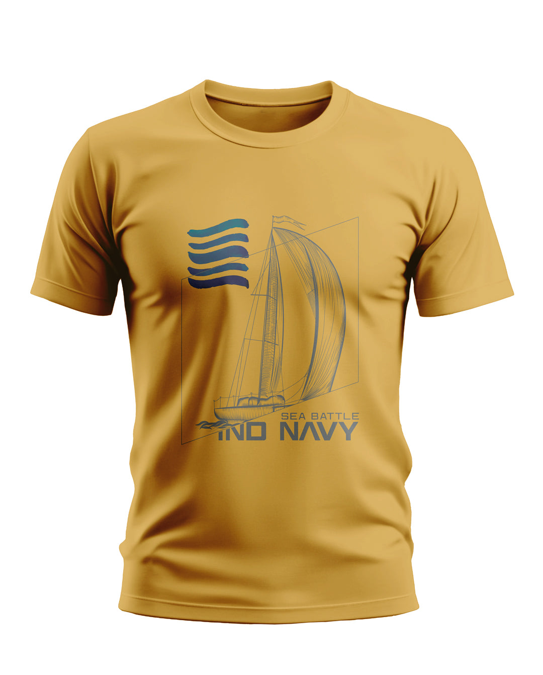 Indian Navy Sea Battle Soft Cotton T-shirt