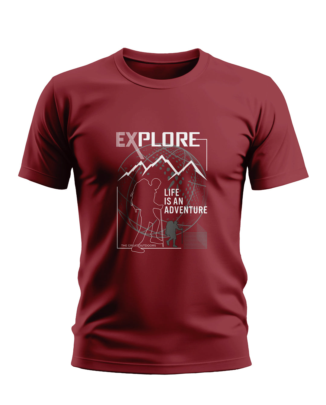 LIFE IS AN ADVENTURE Cotton T-shirt