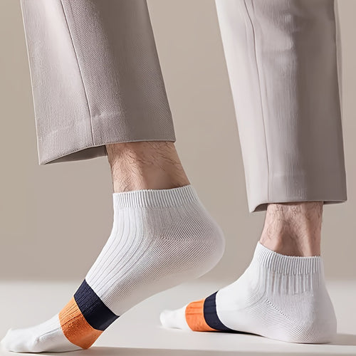 5-Pair Block Ankle Socks Combo
