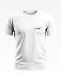 Men's white crew neck T-shirt with 'Limited Edition' text on chest, short sleeves, plain design