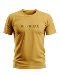 Yellow men's t-shirt with OFF-ROAD Ride for Endless Adventure text print, short sleeves