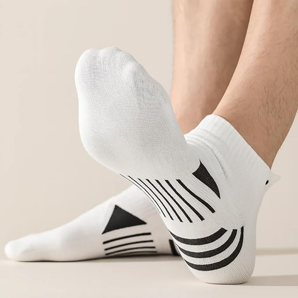 5-Pair Athletic Ankle Socks Combo