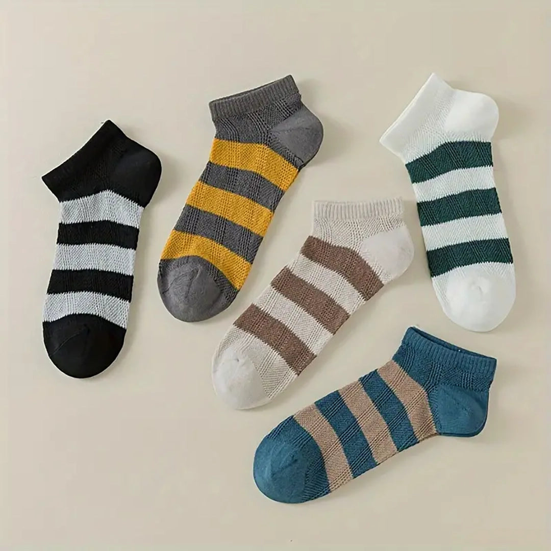 5-Pair Stripe Socks Combo