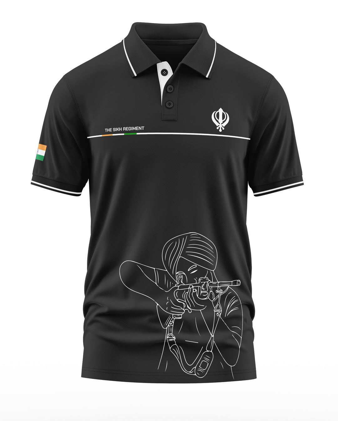 Sikh Regiment Polo Collar T-Shirt