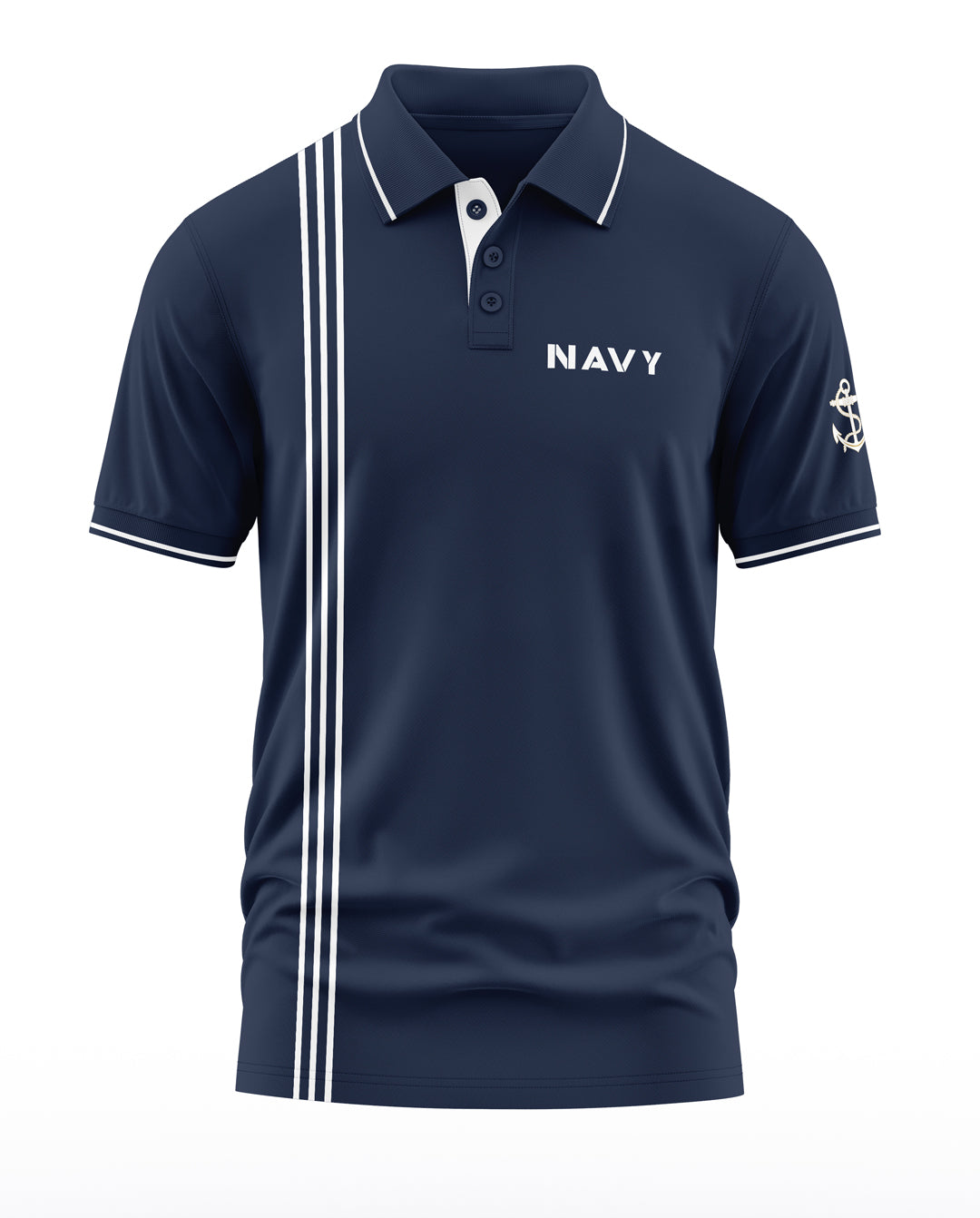 Navy Line Patton Polo Collar T-Shirt
