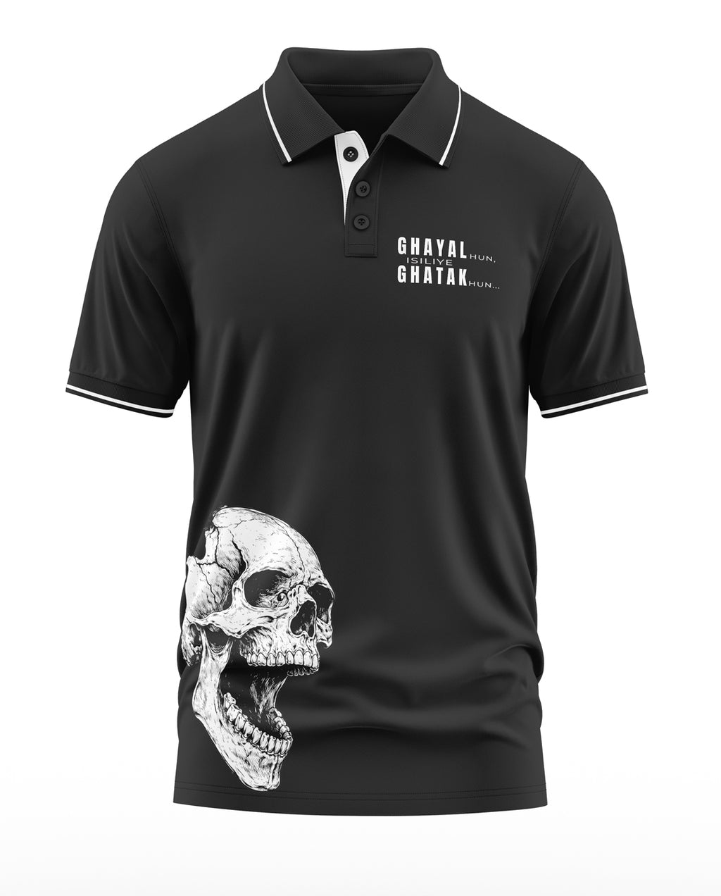 Ghayal Skull Polo Collar T-Shirt