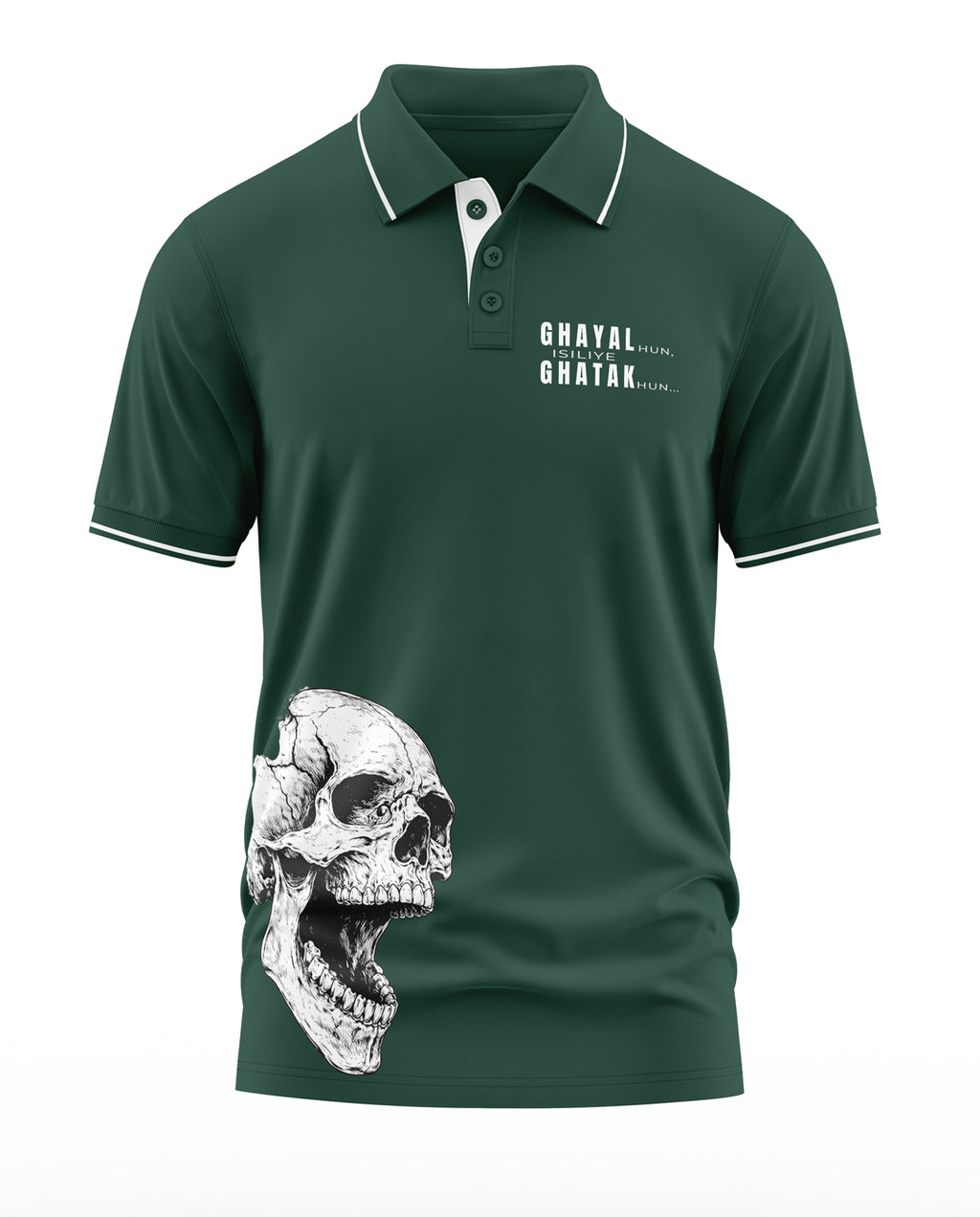 Ghayal Skull Polo Collar T-Shirt