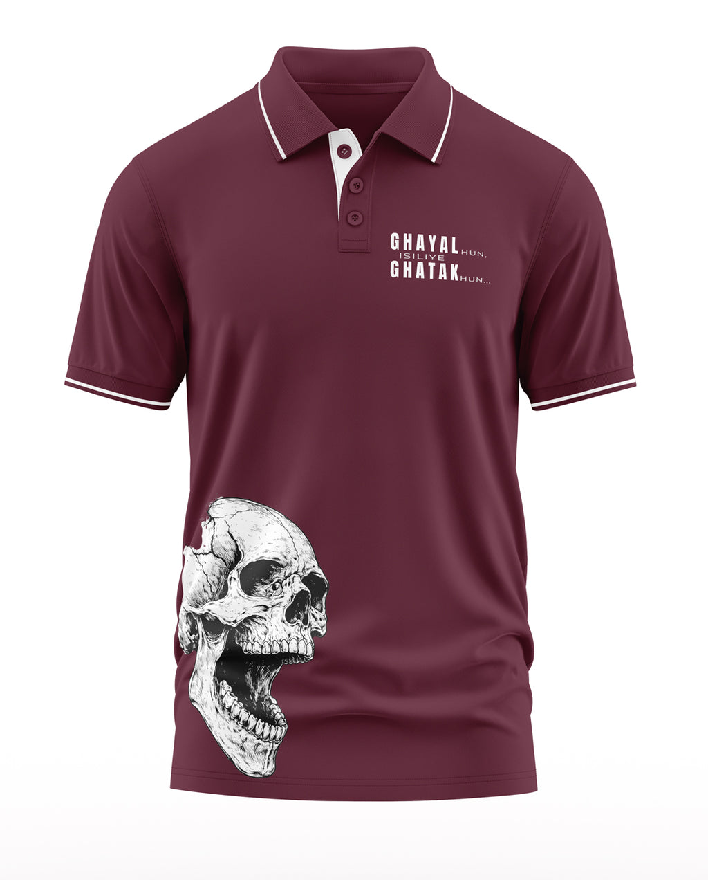 Ghayal Skull Polo Collar T-Shirt