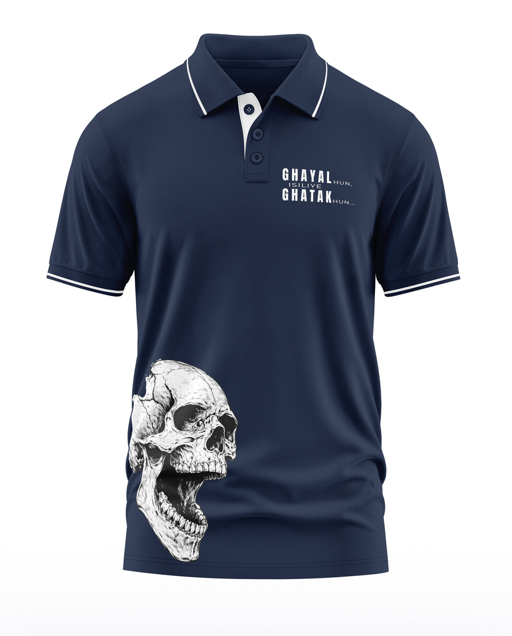 Ghayal Skull Polo Collar T-Shirt