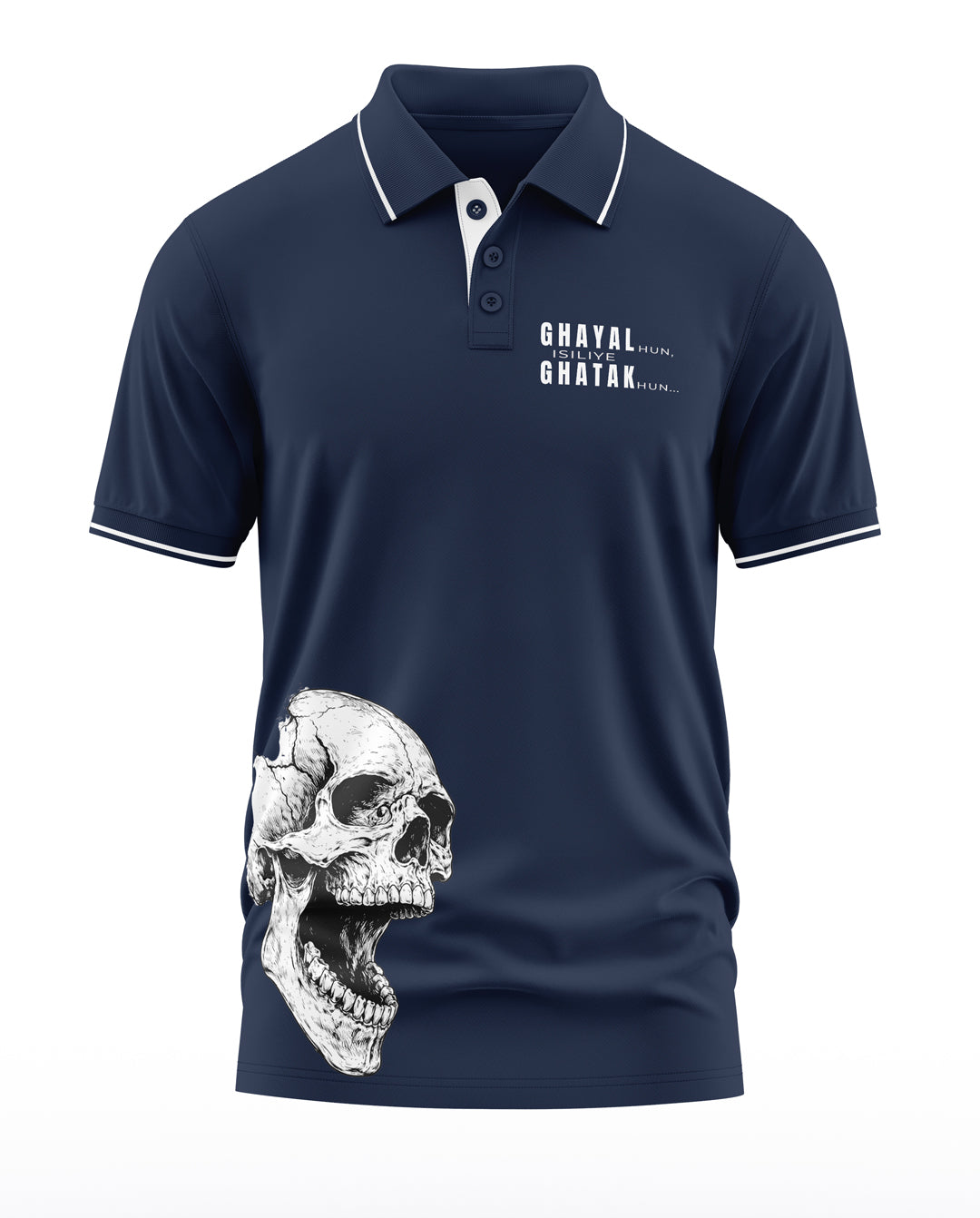Ghayal Skull Polo Collar T-Shirt