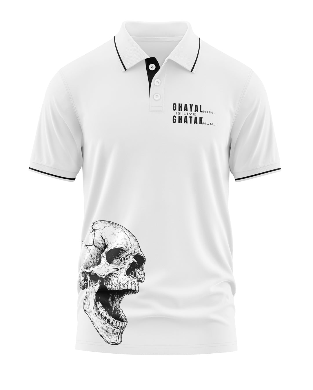 Ghayal Skull Polo Collar T-Shirt