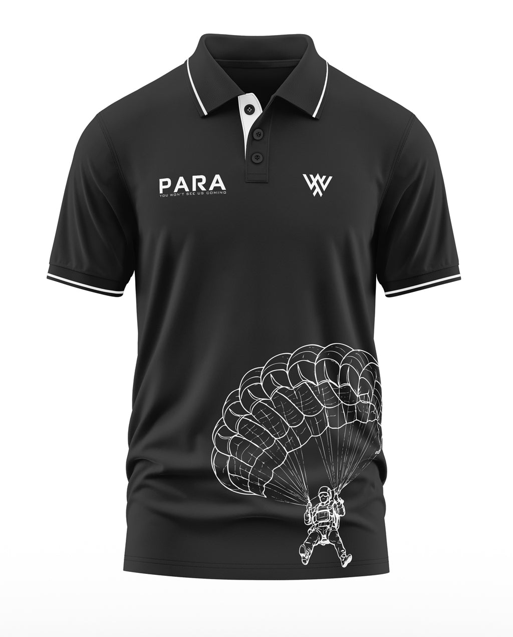 Para You Won't See Us Coming Polo Collar T-Shirt