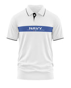 Navy Where Waves Meet Warriors Polo Collar T-Shirt