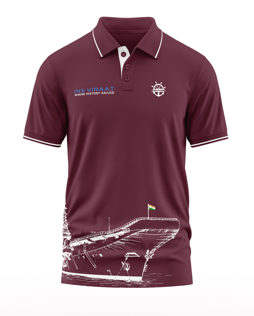 INS Viraat Polo Collar T-Shirt