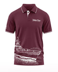 Indian Navy Blue Domain Force Polo Collar T-Shirt