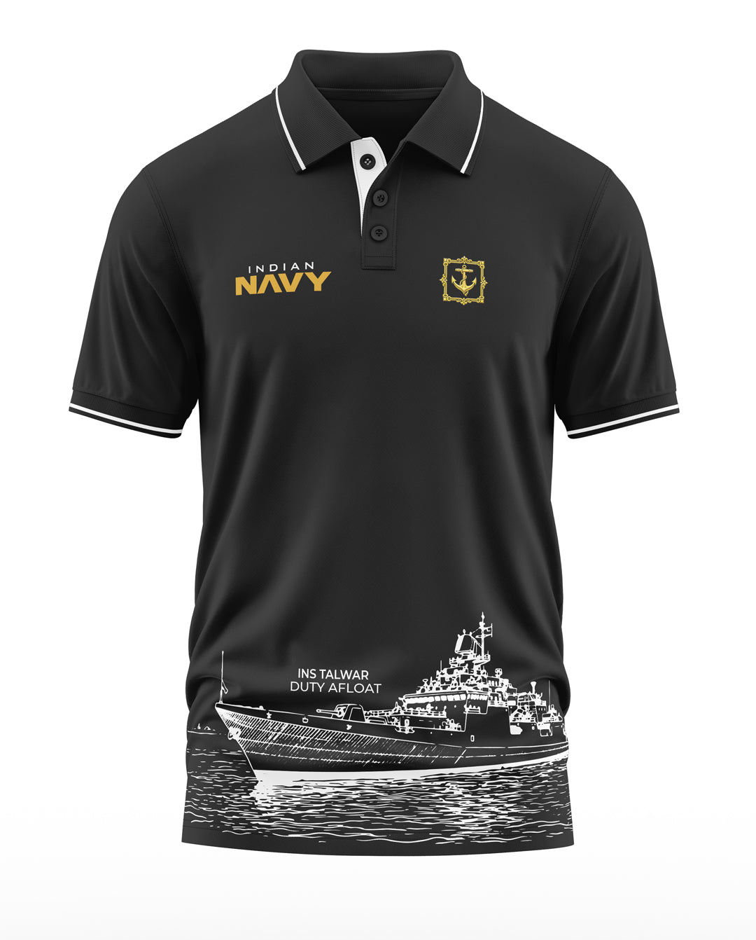 INS Talwar Duty Afloat Polo Collar T-Shirt