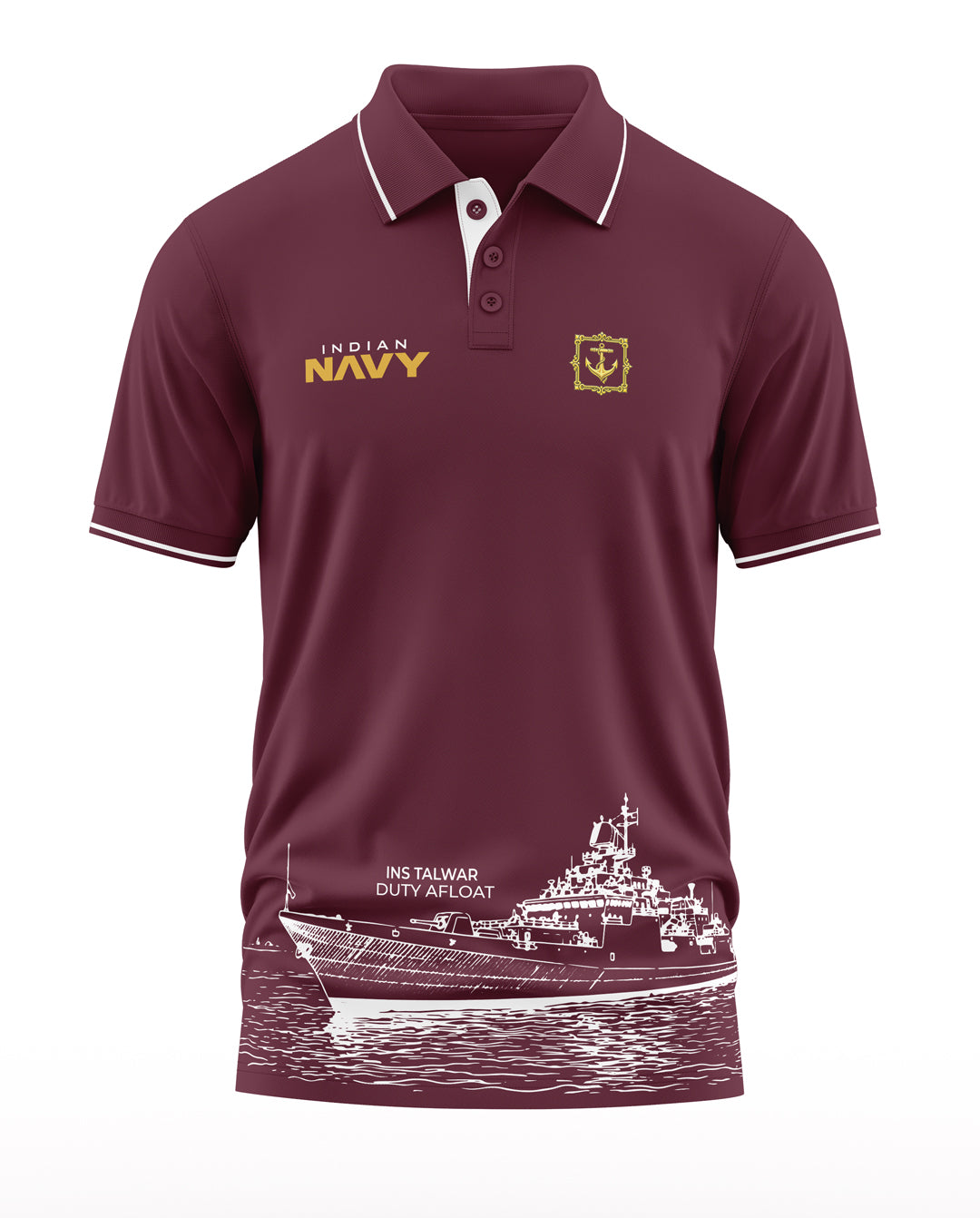 INS Talwar Duty Afloat Polo Collar T-Shirt