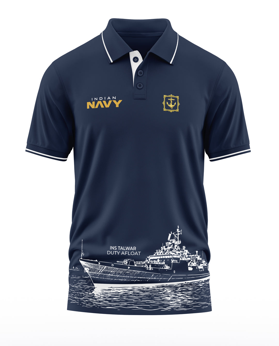 INS Talwar Duty Afloat Polo Collar T-Shirt