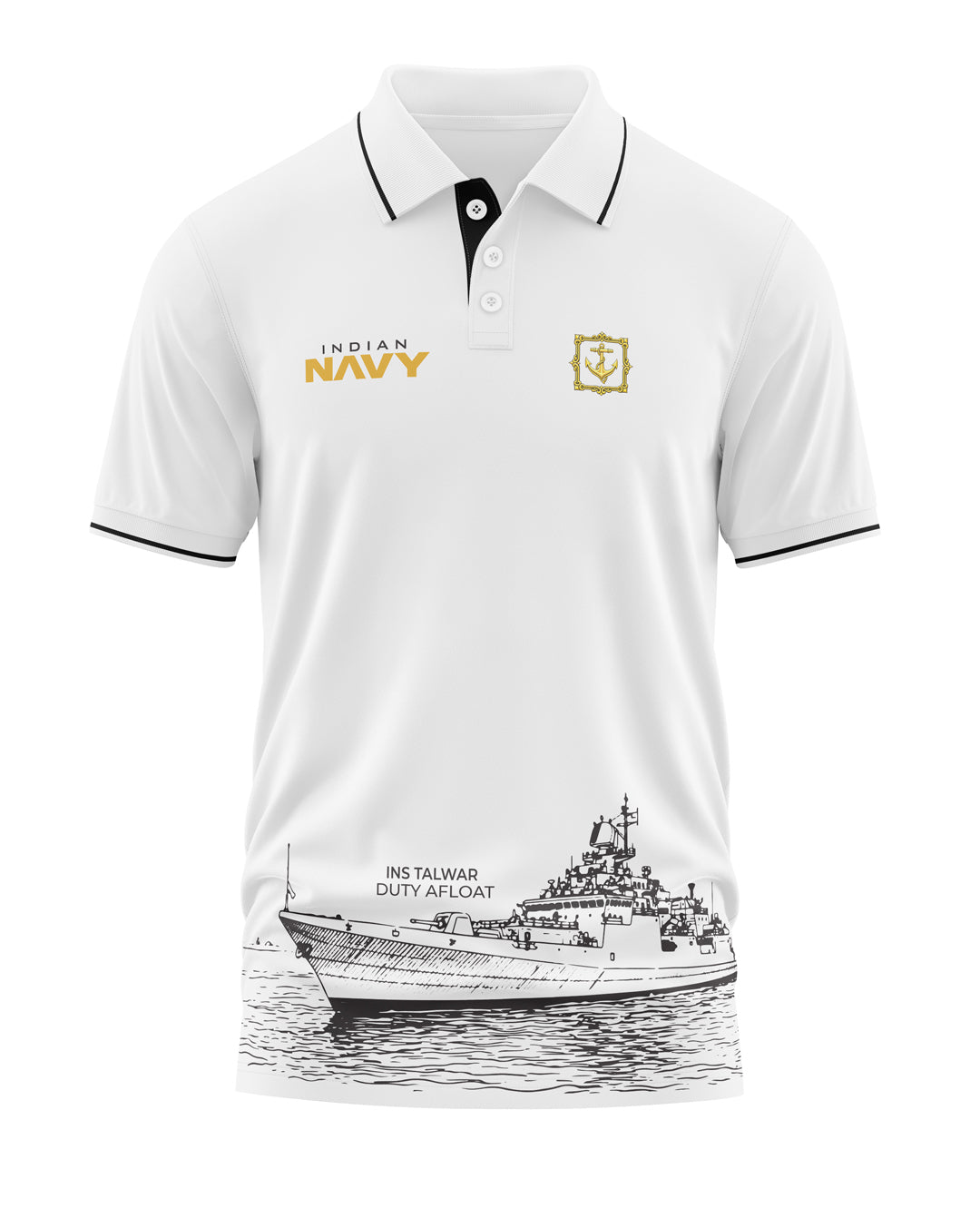 INS Talwar Duty Afloat Polo Collar T-Shirt