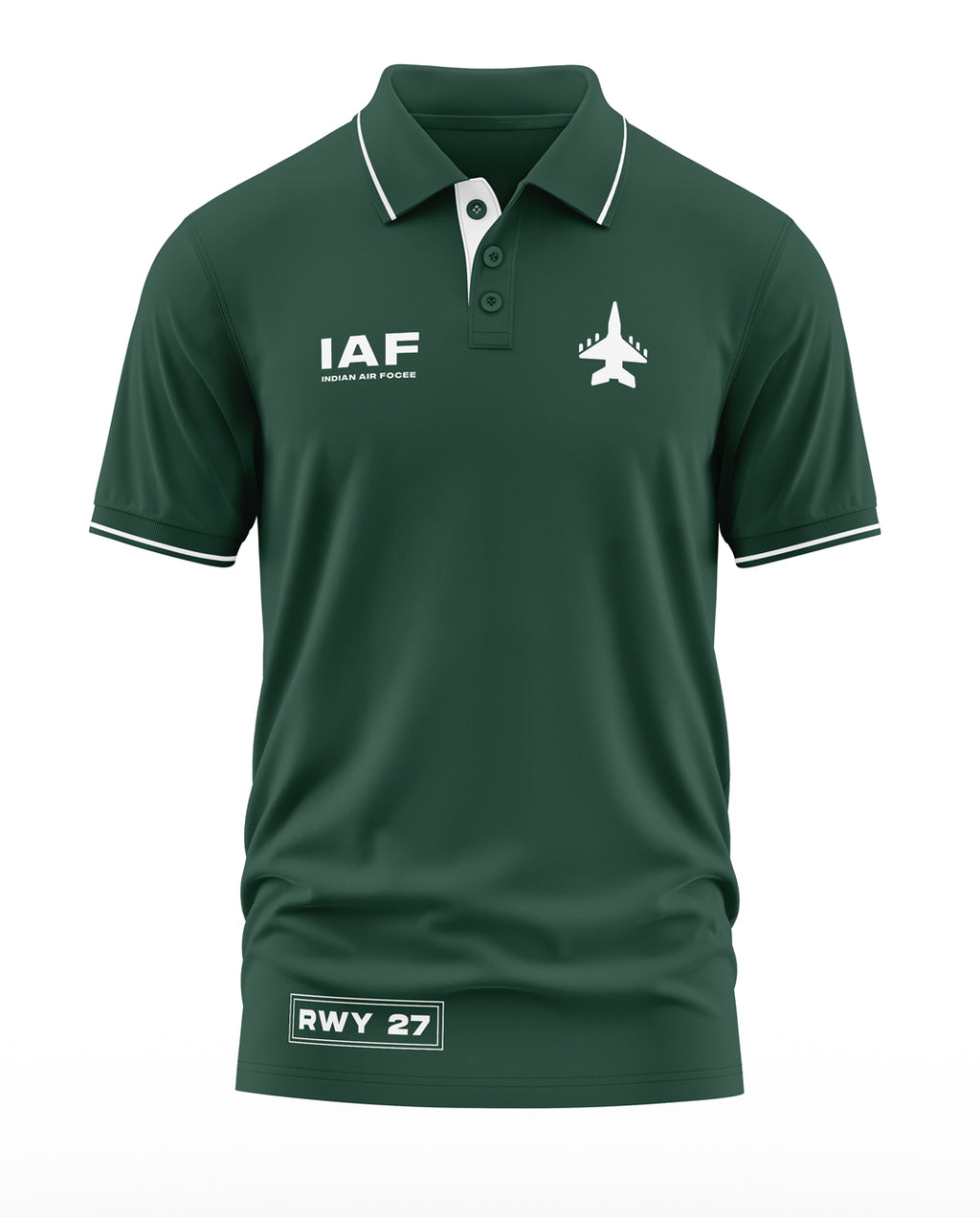 IAF RWY 27 Polo Collar T-Shirt