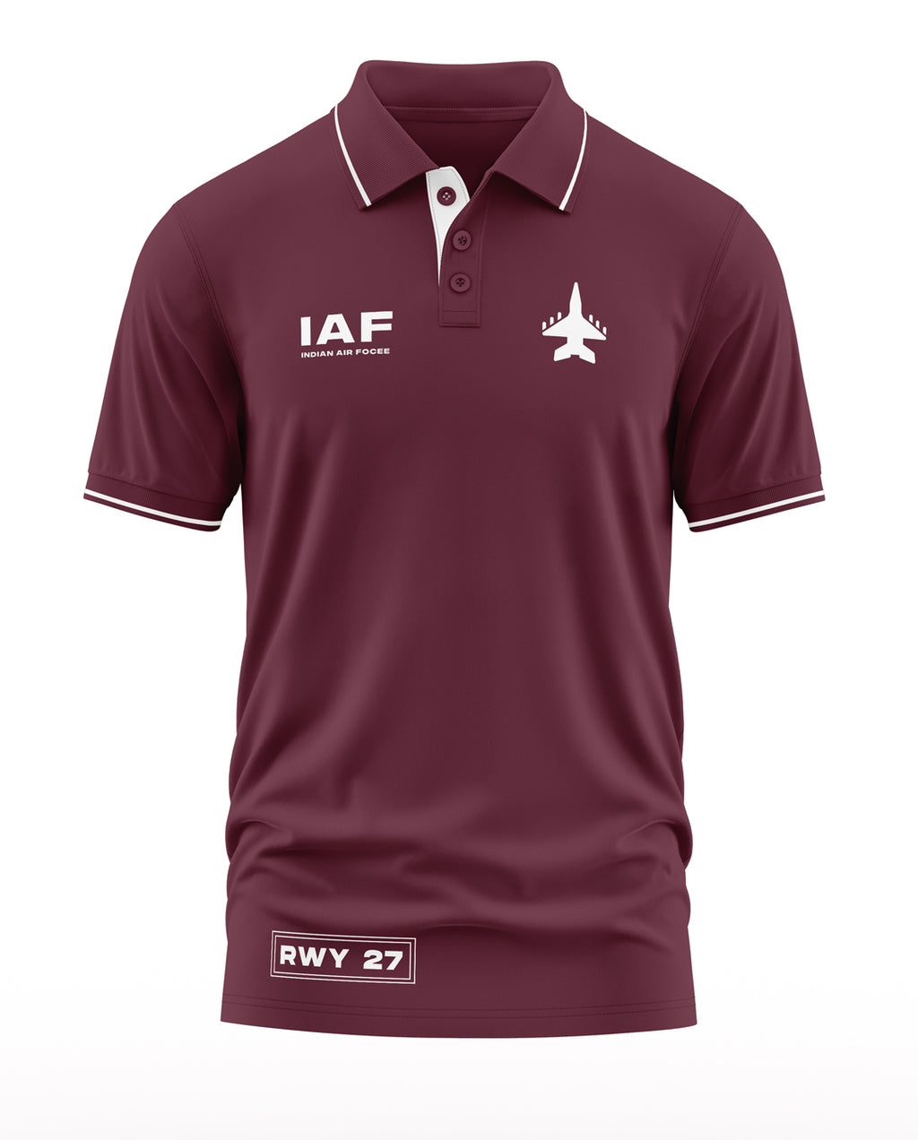 IAF RWY 27 Polo Collar T-Shirt