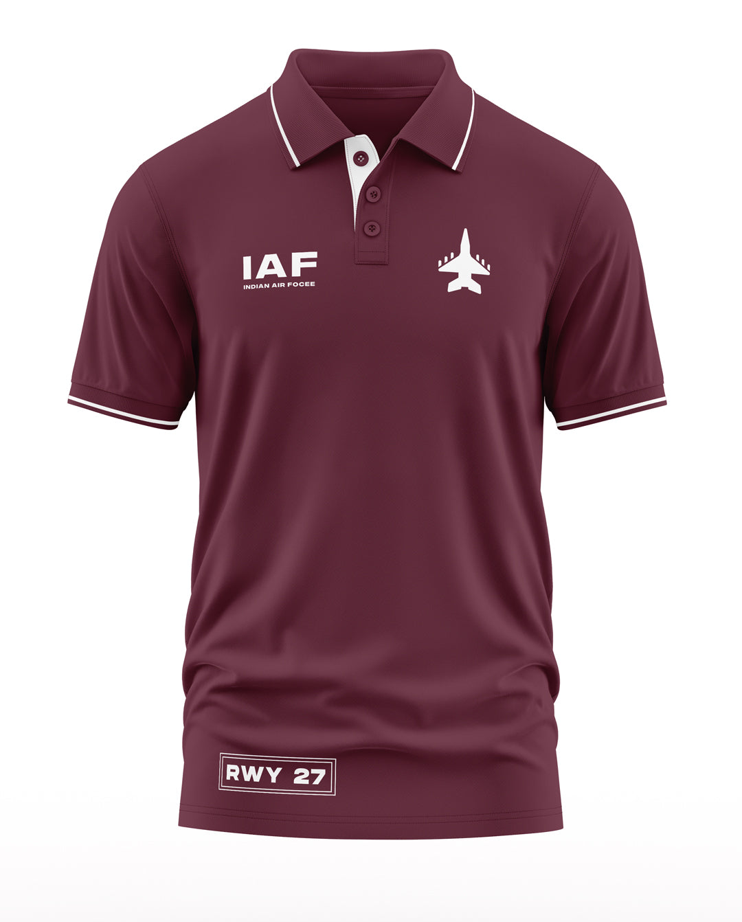 IAF RWY 27 Polo Collar T-Shirt