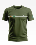 Men's olive green t-shirt with 9th Gorkha Regiment text and minimalist military design