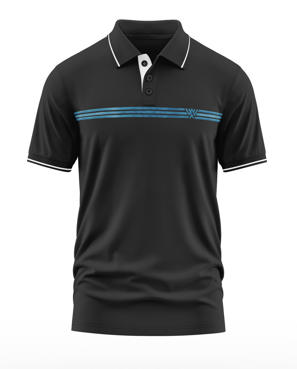 Warrior World Premium Navy Polo Collar T-Shirt