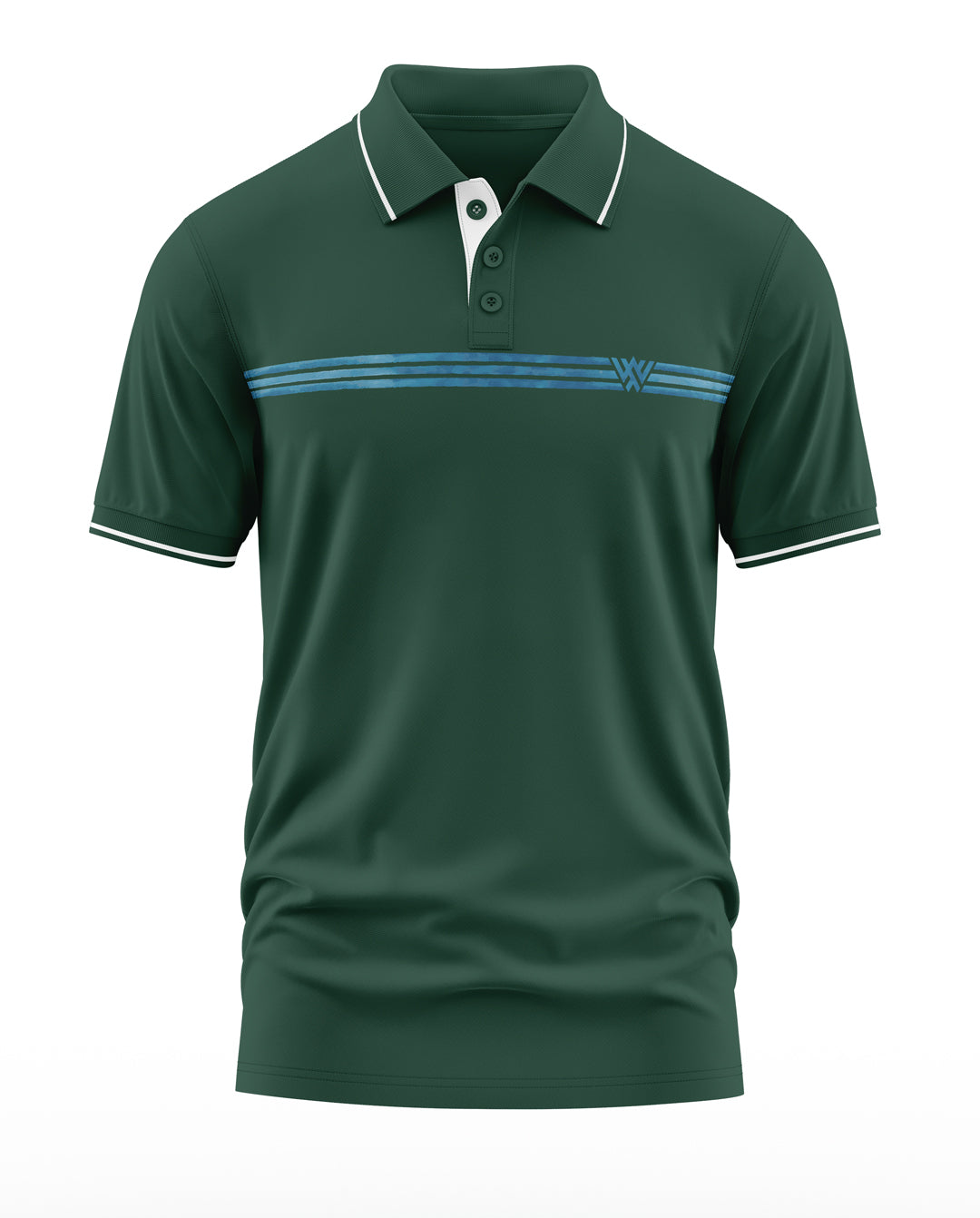 Warrior World Premium Navy Polo Collar T-Shirt