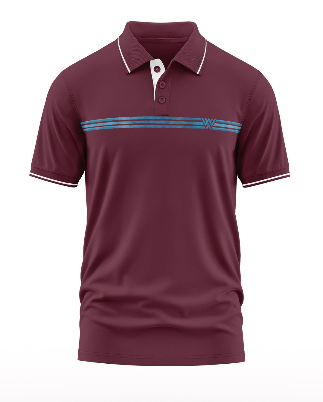 Warrior World Premium Navy Polo Collar T-Shirt