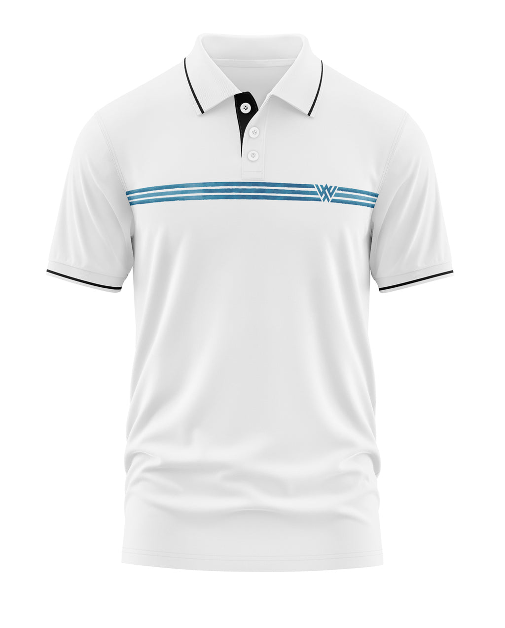 Warrior World Premium Navy Polo Collar T-Shirt