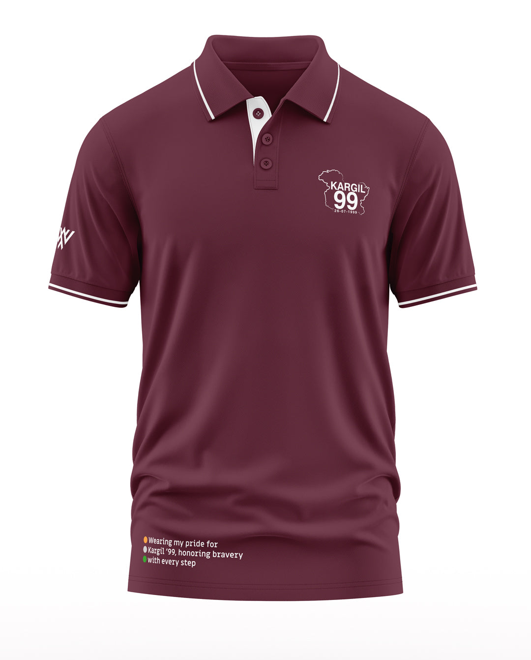 Kargil 1999 Solid Polo Collar T-Shirt