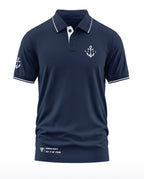 Navy P15B Polo Collar T-Shirt