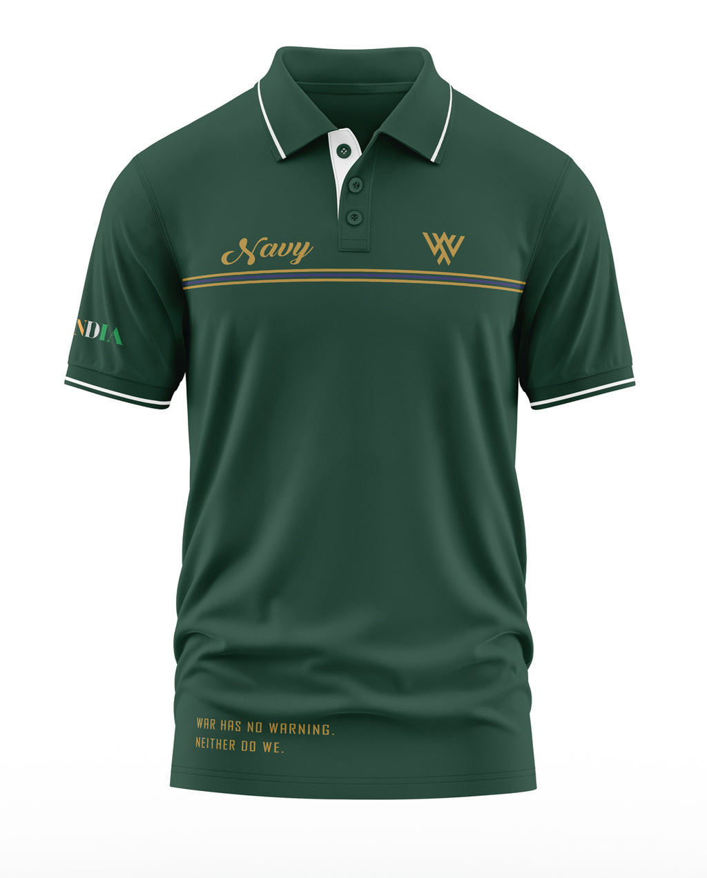 Navy War Has No Warning Polo Collar T-Shirt