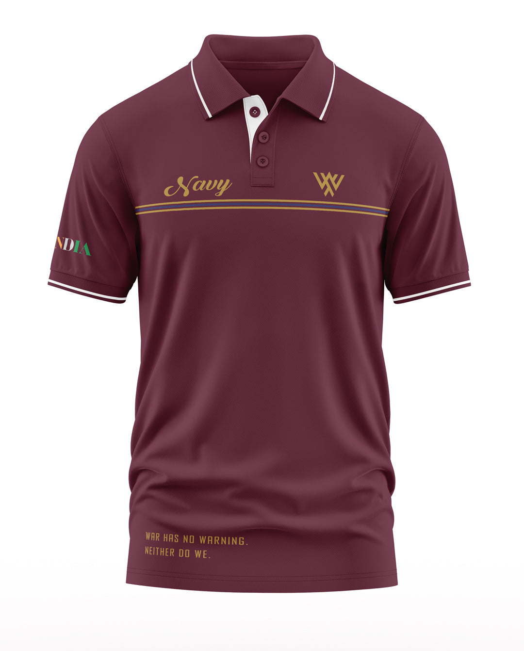 Navy War Has No Warning Polo Collar T-Shirt