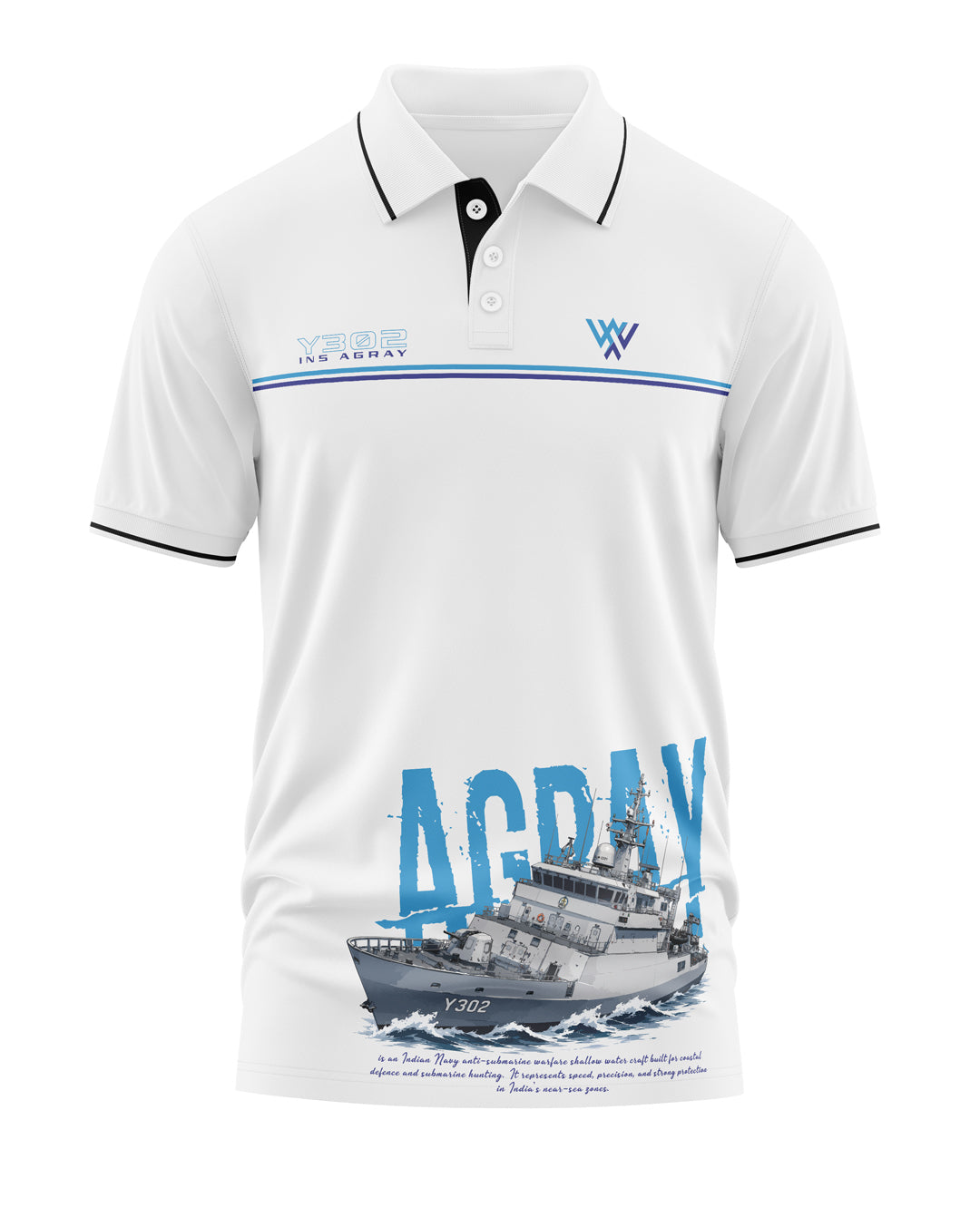 INS Agray Y302 Polo Collar T-Shirt