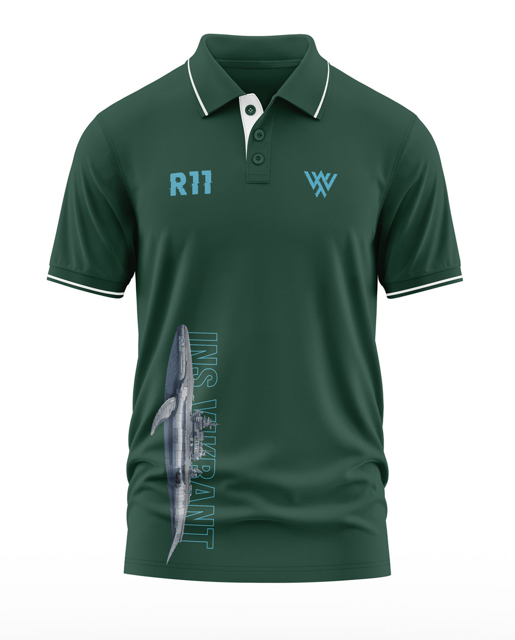 INS Vikrant R11 Polo Collar T-Shirt