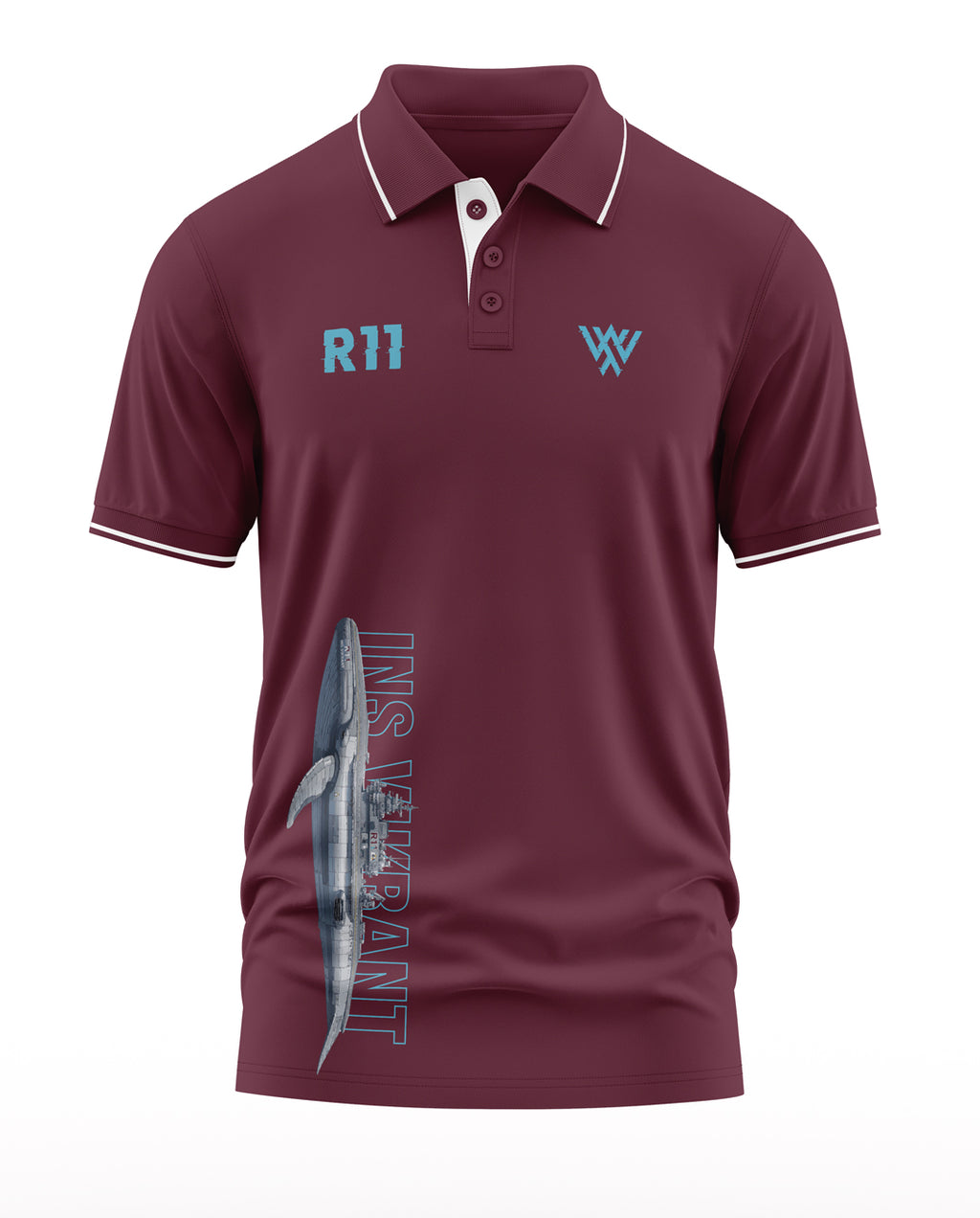 INS Vikrant R11 Polo Collar T-Shirt