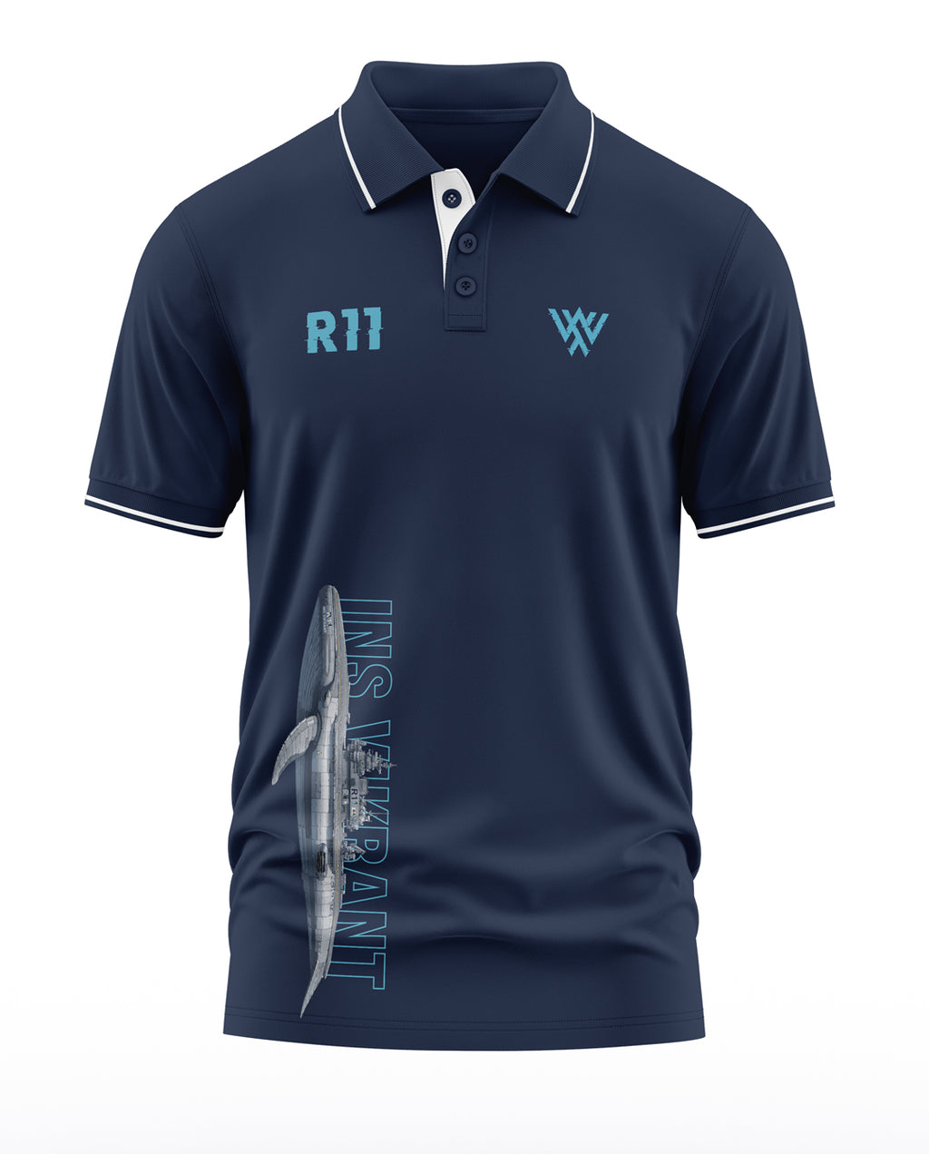 INS Vikrant R11 Polo Collar T-Shirt