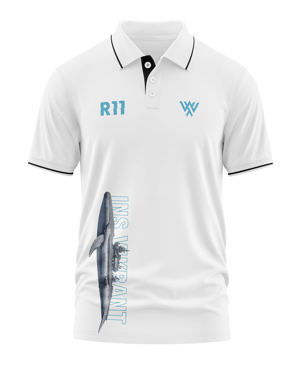 INS Vikrant R11 Polo Collar T-Shirt