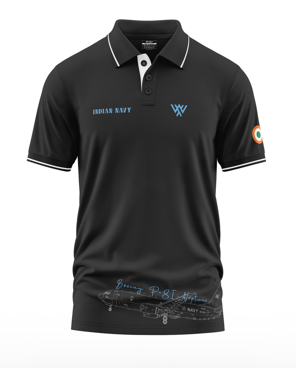 Indian Navy P-8I Neptune Polo Collar T-Shirt