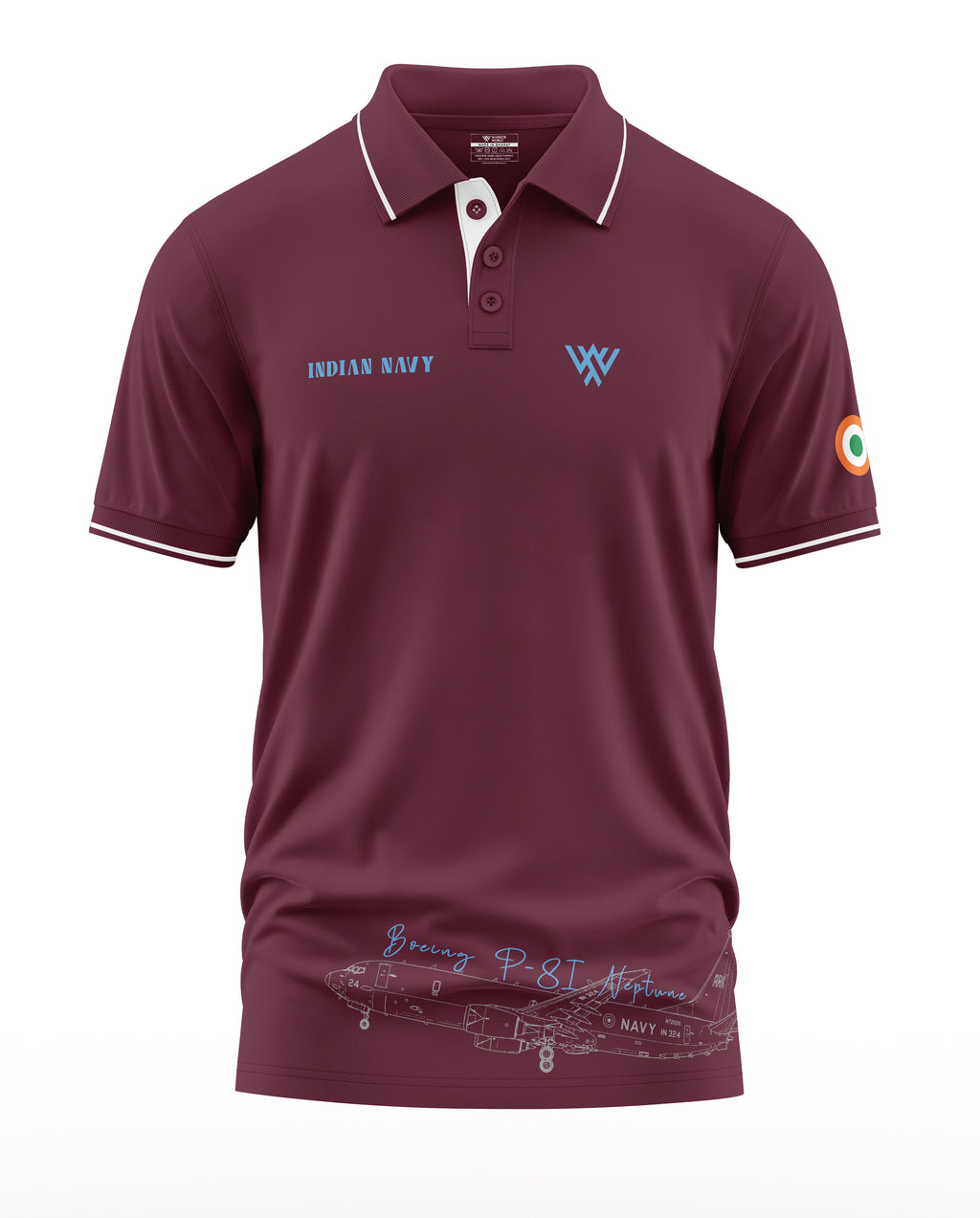 Indian Navy P-8I Neptune Polo Collar T-Shirt