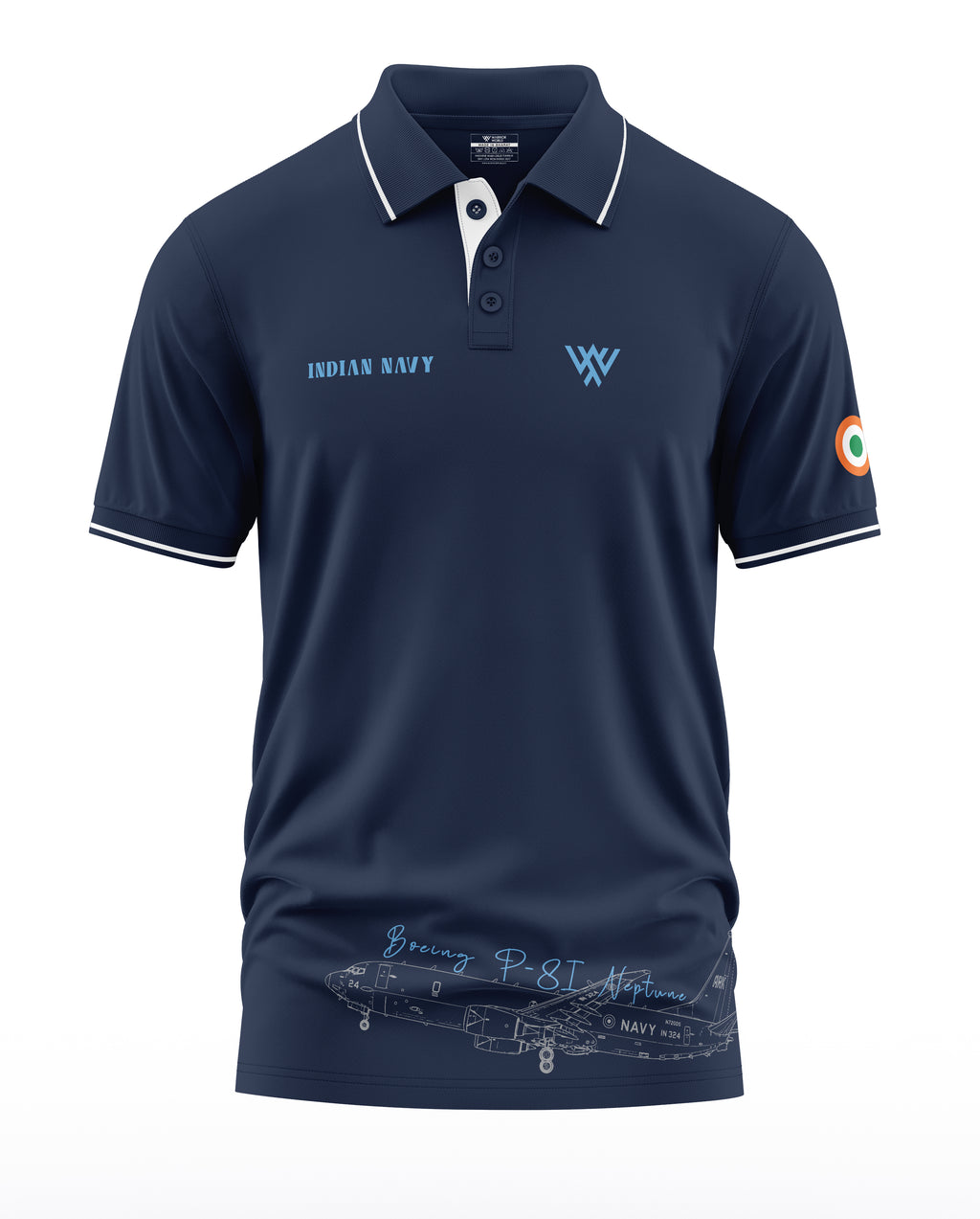 Indian Navy P-8I Neptune Polo Collar T-Shirt