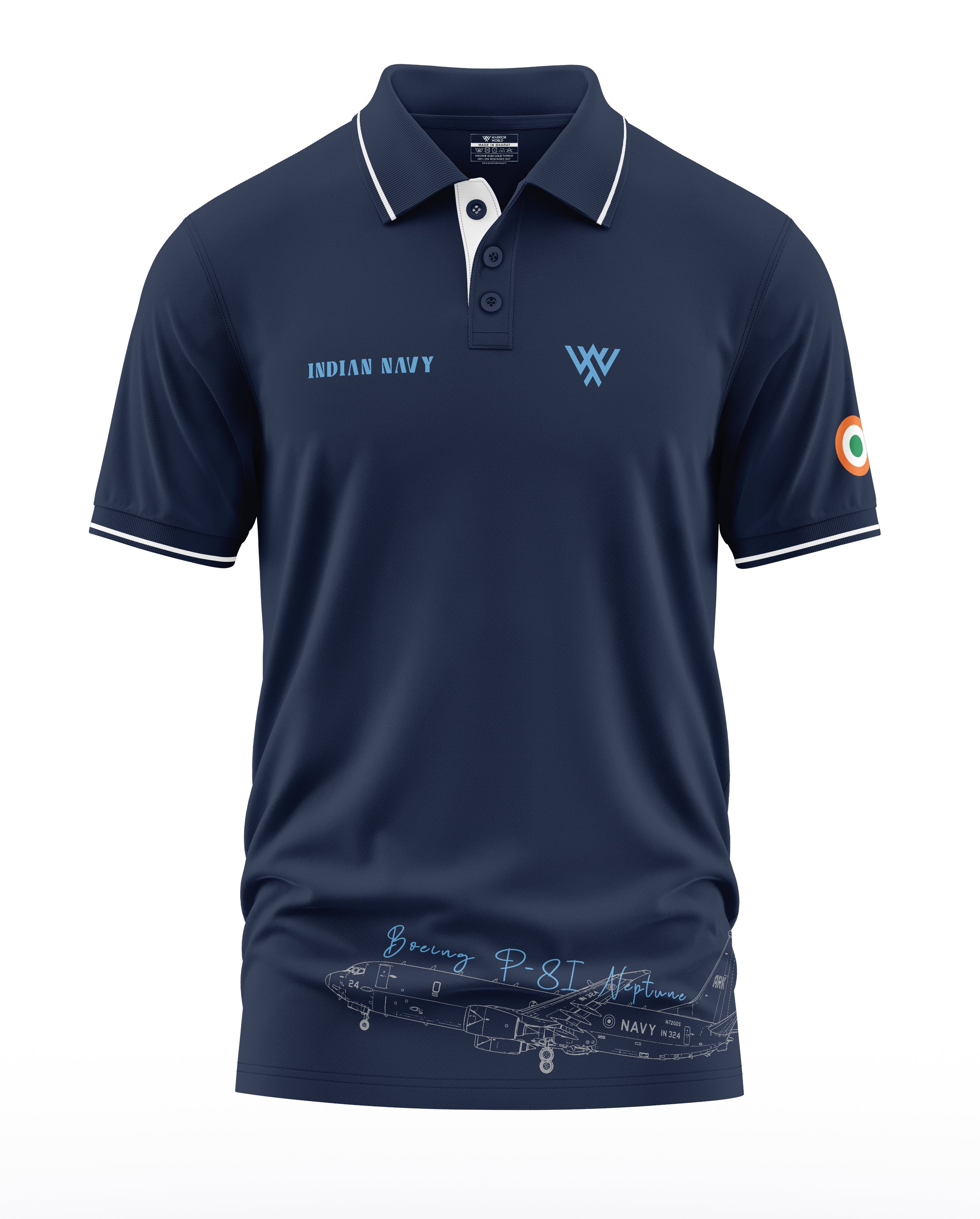 Indian Navy P-8I Neptune Polo Collar T-Shirt