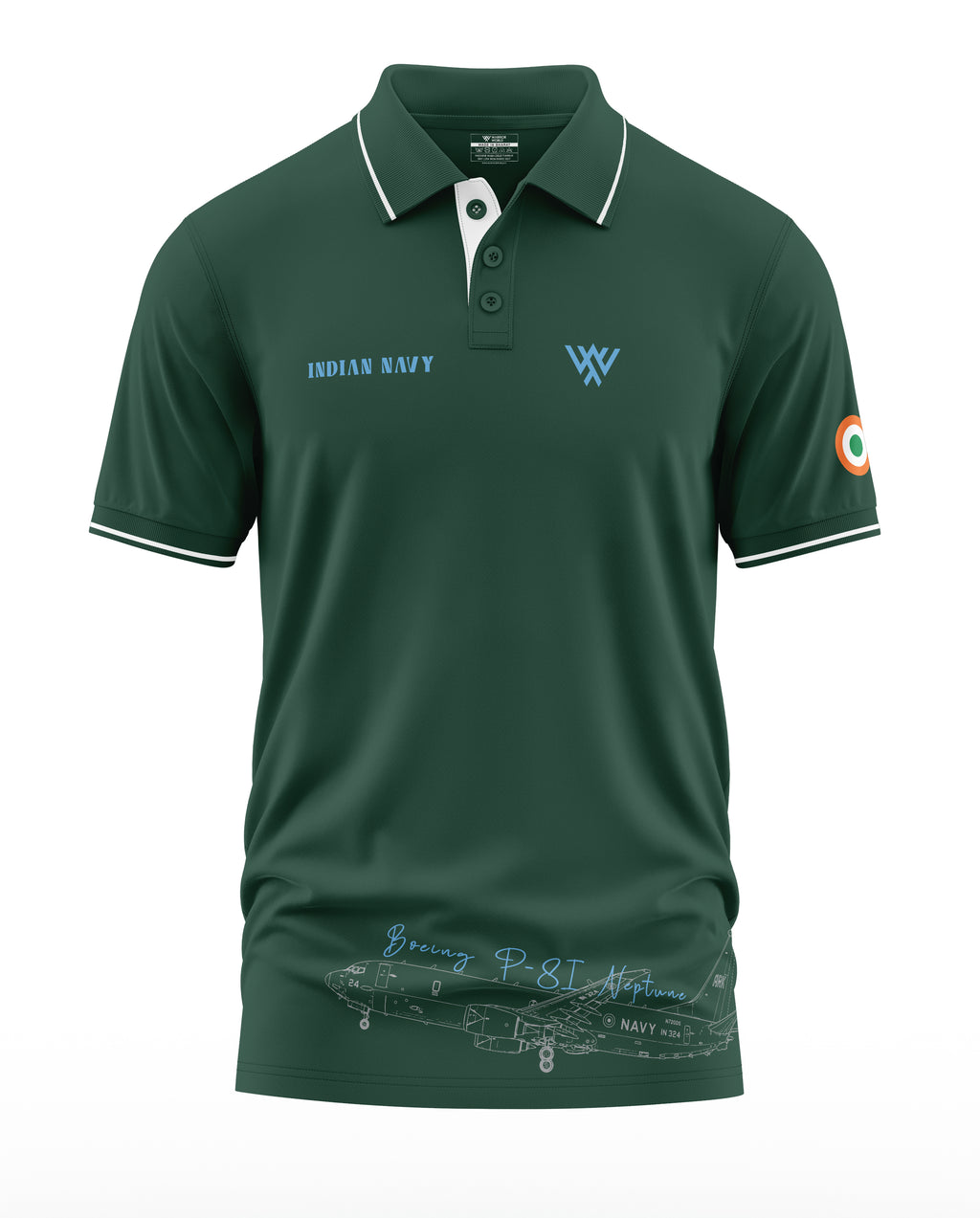 Indian Navy P-8I Neptune Polo Collar T-Shirt