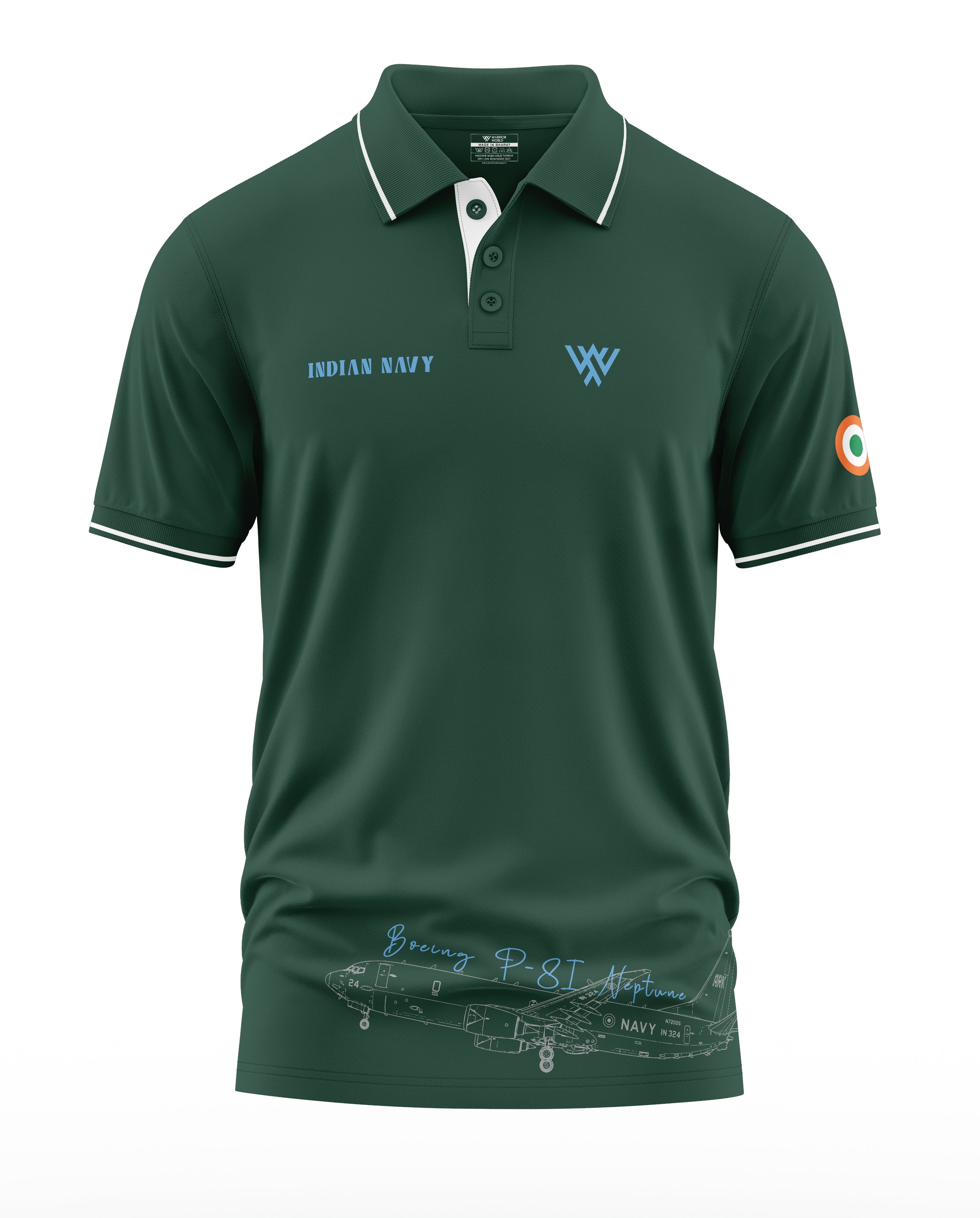Indian Navy P-8I Neptune Polo Collar T-Shirt