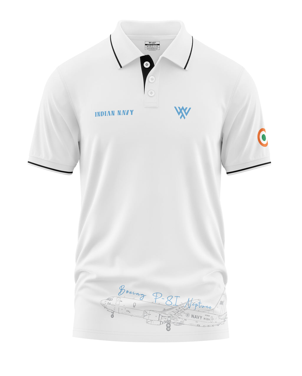 Indian Navy P-8I Neptune Polo Collar T-Shirt