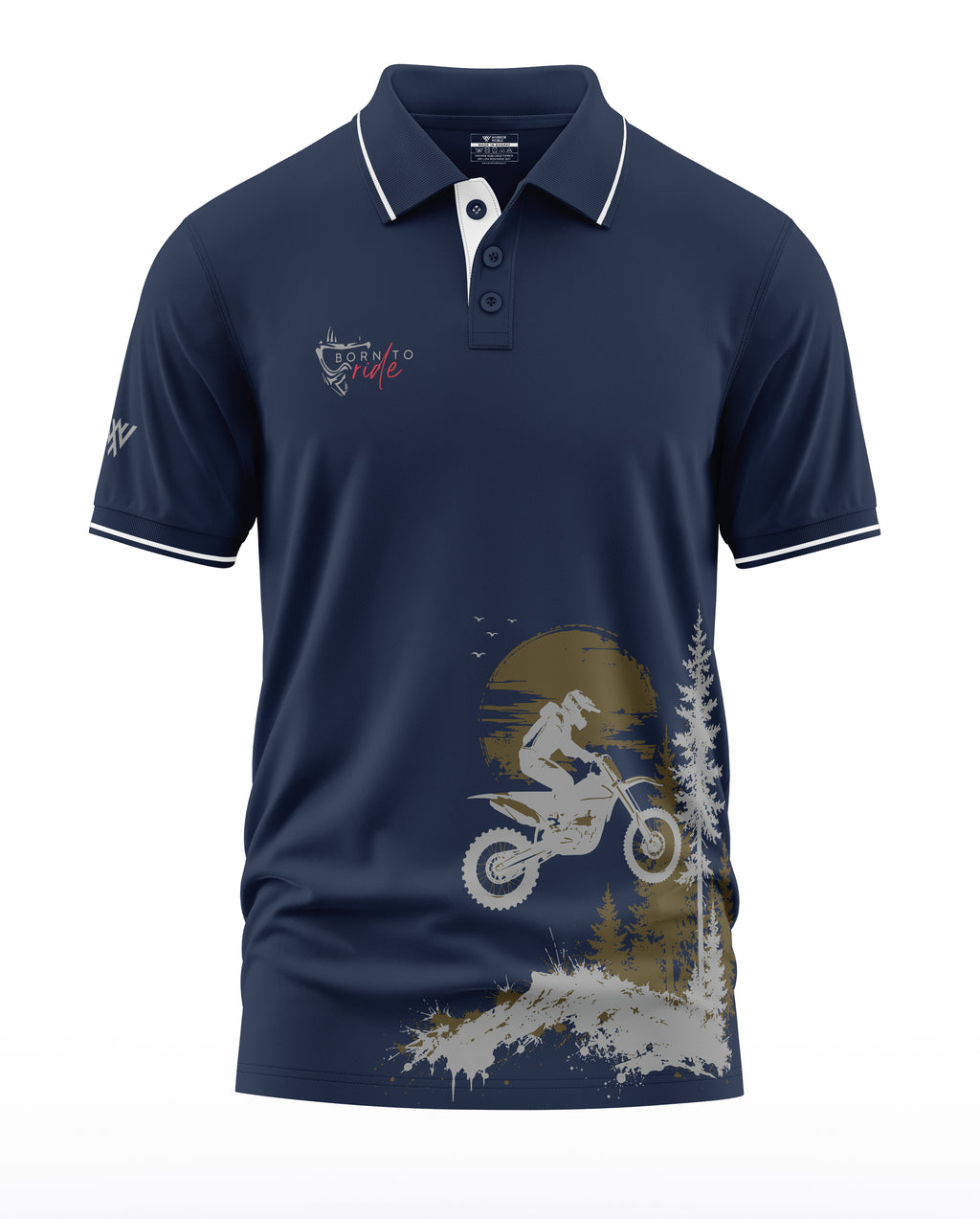 Born to Ride Adventure Polo Collar T-Shirt