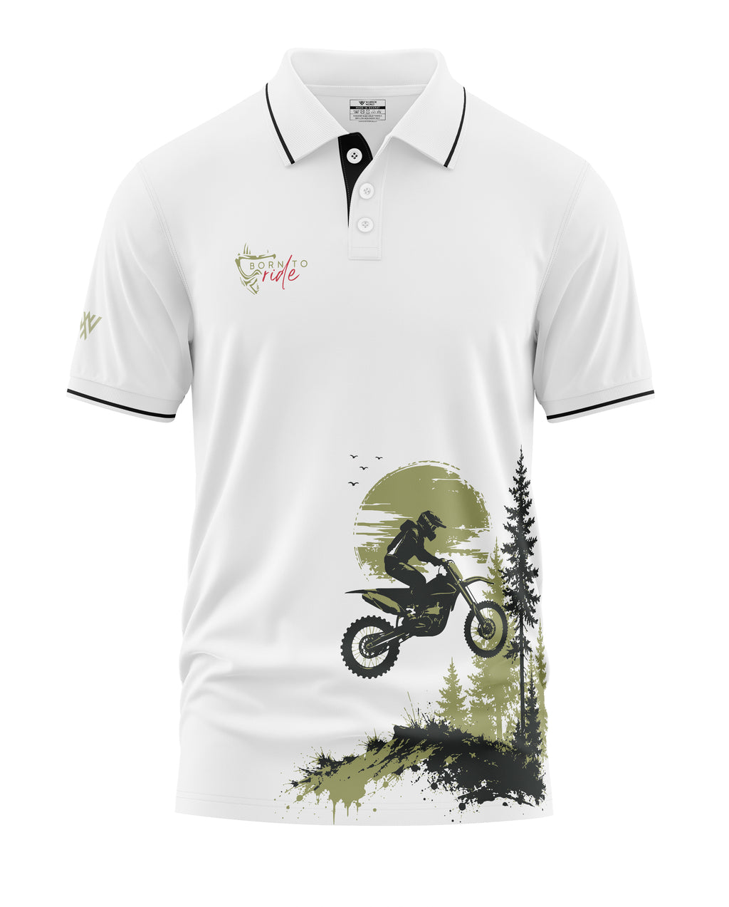 Born to Ride Adventure Polo Collar T-Shirt