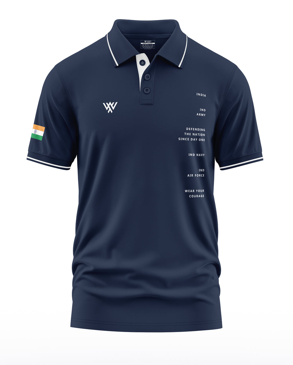 Indian Armed Forces Defending The Nation Polo Collar T-Shirt